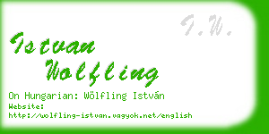 istvan wolfling business card